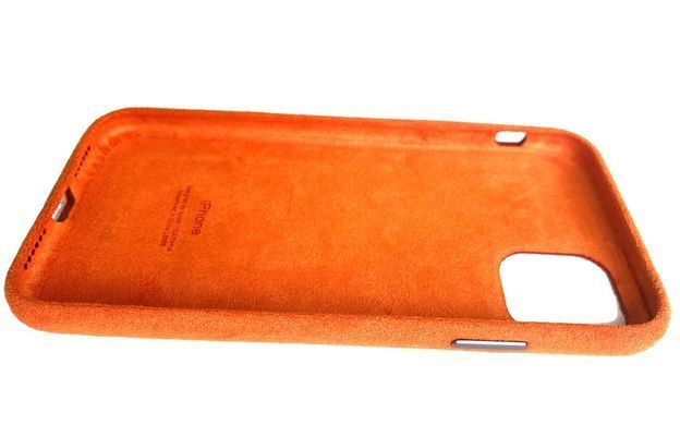 Чехол Alcantara под замшу для iPhone 11 Orange 16436 фото