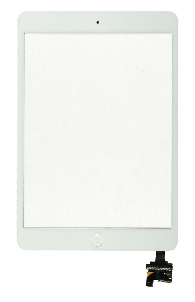 Сенсор (тачскрин) Apple iPad Mini A1432, A1454, A1455, iPad Mini 2 Retina A1489, A1490, A1491 белый с кнопкой HOME 05219 фото