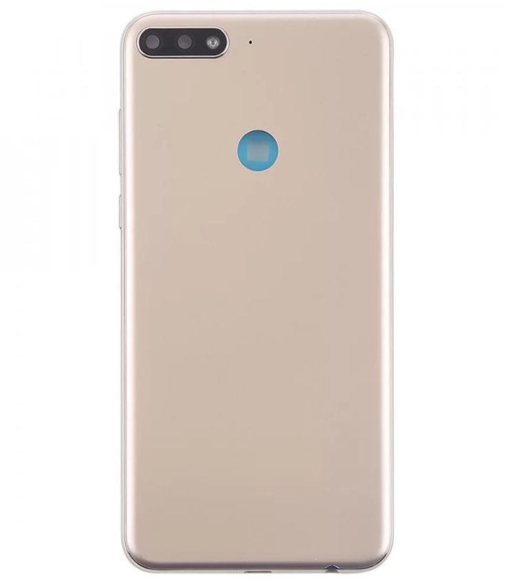 Задняя крышка Huawei Y7 Prime 2018 золотистая, с вырезом под сканер отпечатка пальца 23070 фото