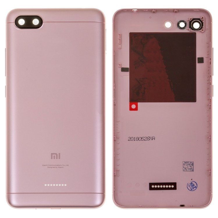 Задняя крышка для Xiaomi Redmi 6A розовая, 2, 16 Gb, на 2 sim-карты 11969 фото