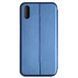 Чехол-книжка Premium Case под кожу Huawei Y5 2019 синий 15031 фото 2