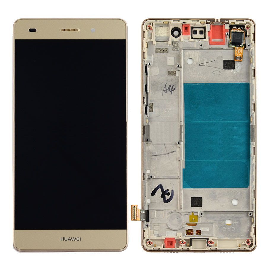 Дисплей для Huawei P8 Lite (ALE-L21) с рамкой золотистый 07279 фото