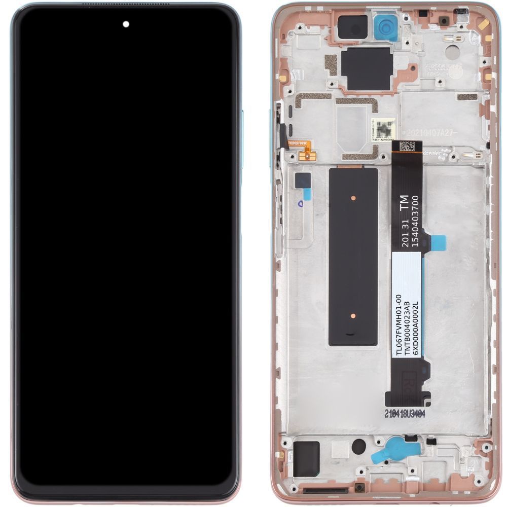 Дисплей для Xiaomi Mi 10T Lite, Redmi Note 9 Pro 5G з рамкою рожевий, Rose Gold Beach Оригінал Китай 30719 фото