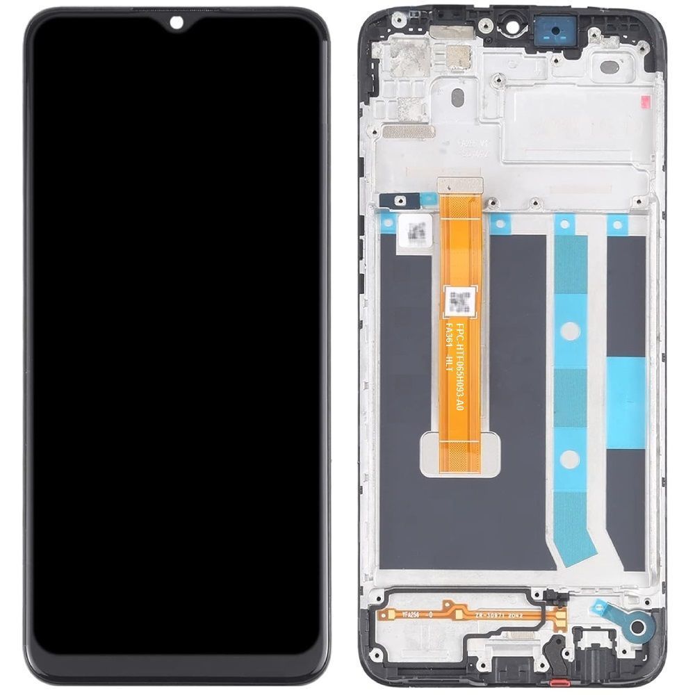 Дисплей для Oppo A15, A15s, A35 з рамкою чорний, версія p/n : FPC-HTF065H093-A0, Оригінал Китай 25548 фото