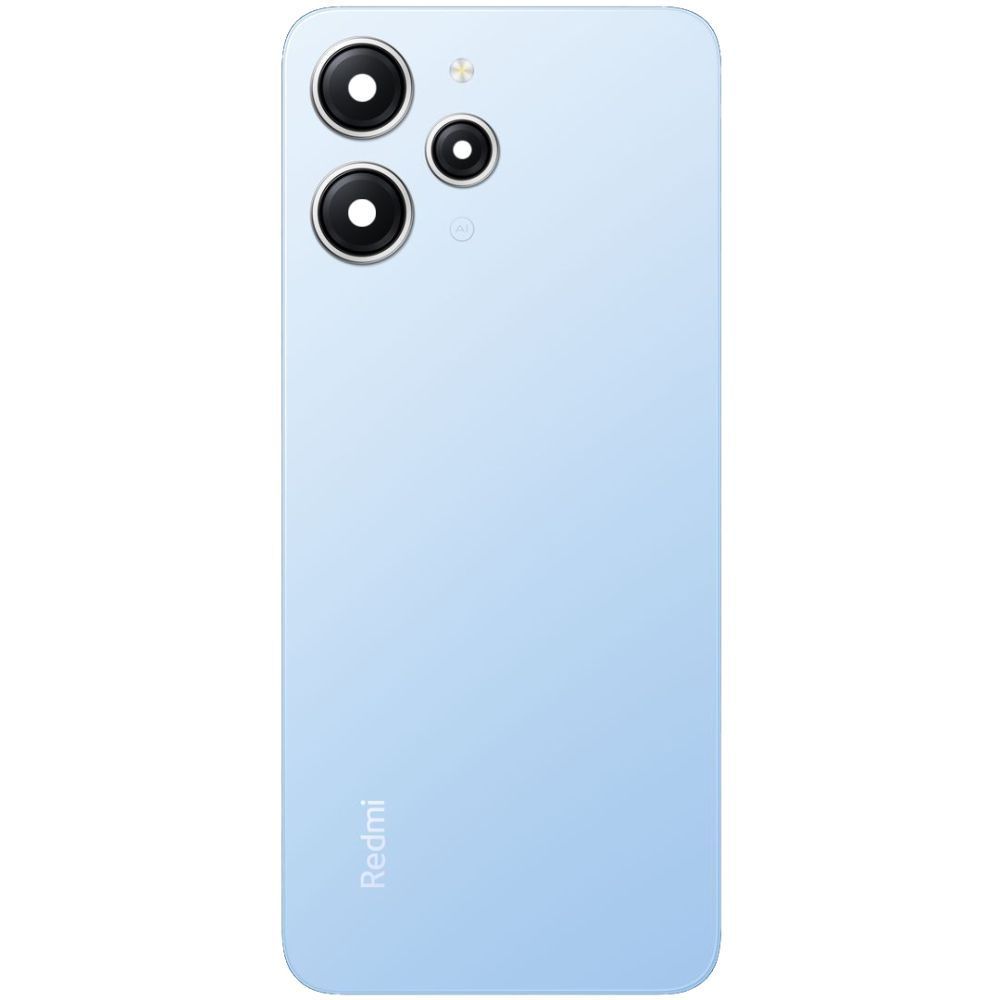 Задняя крышка для Xiaomi Redmi 12 голубая, Sky Blue со стеклом камеры Оригинал Китай 32408 фото