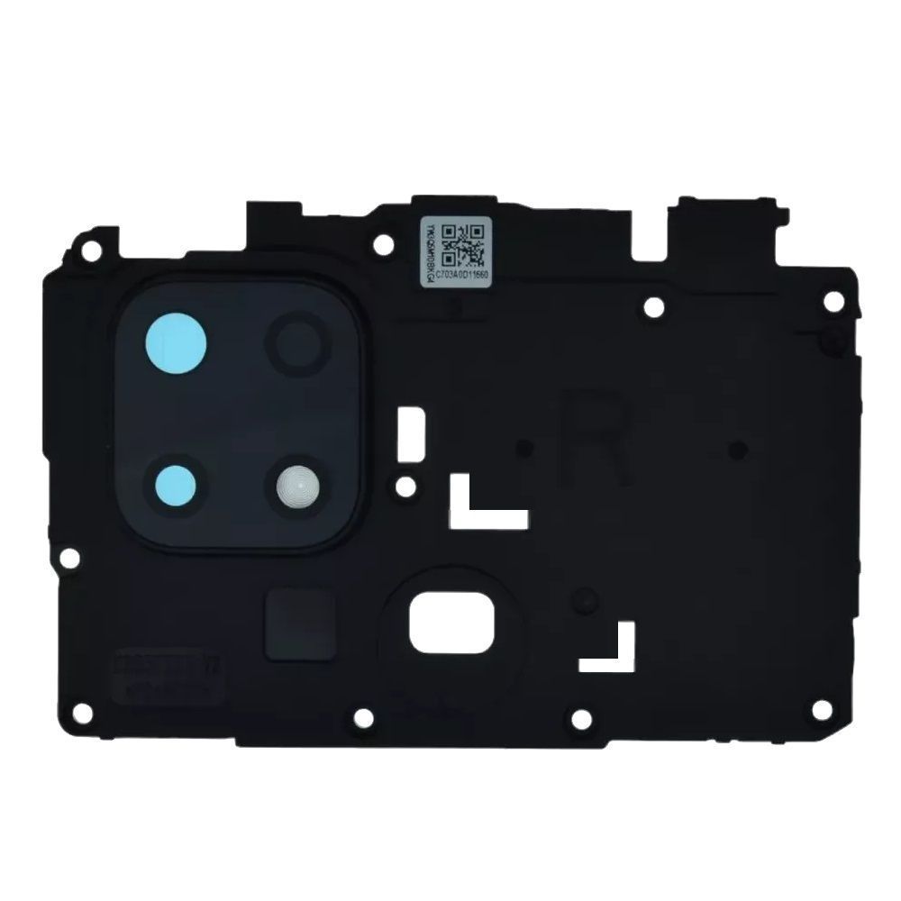 Скло камери для Xiaomi Redmi 10C, Poco C40 з рамкою чорного кольору 29658 фото