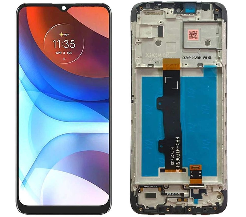 Дисплей для Motorola XT2097 Moto E7i Power, Moto E7 Power (2021) с рамкой черный 26422 фото