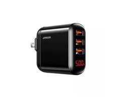 Сетевое зарядное устройство Joyroom HKL-USB59 LED 3USB 3.4A Black 25174 фото