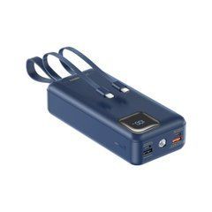 Внешний аккумулятор (Повербанк) Remax RPP-550 Suji Series PD 20W+QC 22.5W Fast Charging Cabled Power Bank 30000mAh синий 27743 фото