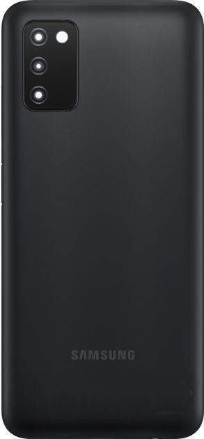Задняя крышка для Samsung A037 Galaxy A03s черная со стеклом камеры 26882 фото
