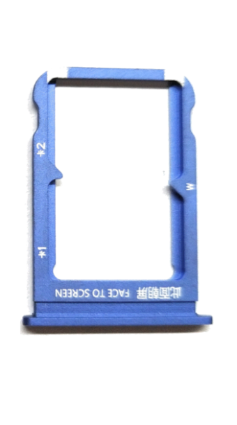 Держатель SIM-карты Xiaomi Mi9 синий, на две Sim-карты 24632 фото