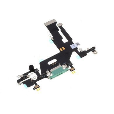 Шлейф для Apple iPhone 11 з розьємом зарядки і мікрофоном зелений, Оригінал Китай 16138 фото