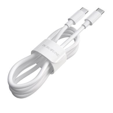 Кабель Borofone BX44 Type-C to Type-C 5 A 1m белый 26531 фото