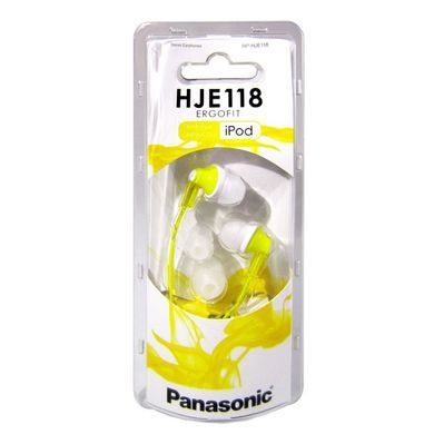 Наушники Panasonic (RP-HJE118GU-Y) Yellow 12932 фото