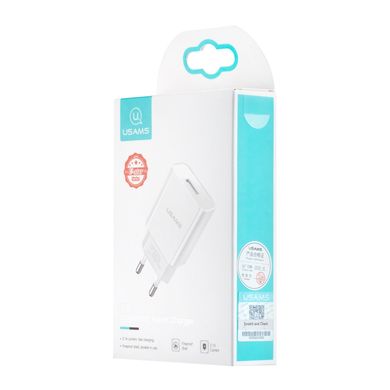 Сетевое зарядное устройство USAMS T18 CC075 2.4A USB-А Travel Charger белый 28052 фото