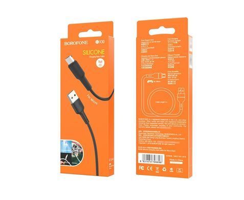Кабель Borofone BX30 Type-A - Micro 1м 2.4A чорний 25863 фото
