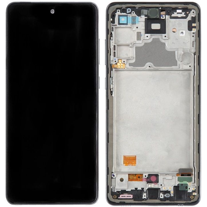 Дисплей для Samsung A725 Galaxy A72, A726 с рамкой черный TFT, без функции сканера пальца 31339 фото