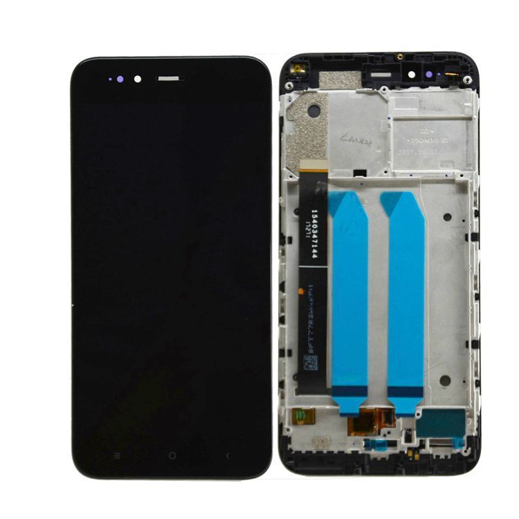 Дисплей для Xiaomi Mi A1, Mi5x з рамкою без підсвітки кнопок чорний 12554 фото