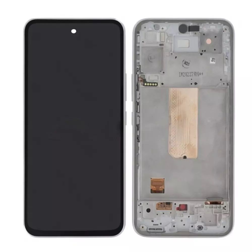 Дисплей для Samsung A546B Galaxy A54 5G с рамкой серебристый, с широкими рамками сенсора, Хайкопия OLED 29560 фото