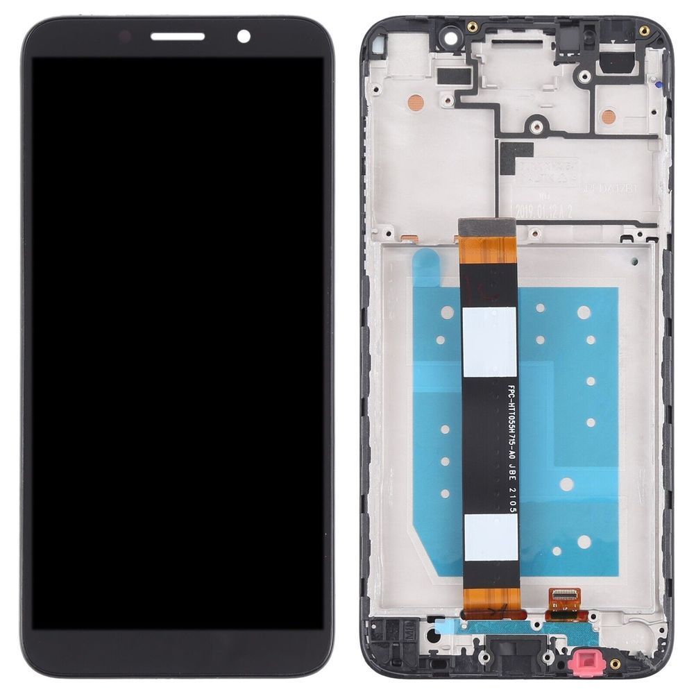 Дисплей для Huawei Y5P DRA-LX9, Honor 9S с рамкой черный 27200 фото
