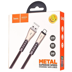 Кабель Hoco U48 (1,2 метра) MicroUSB черный 20108 фото