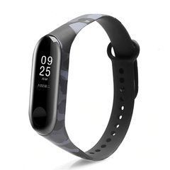 Ремешок Xiaomi для Mi Band 3, Mi Band 4 с рисунком камуфляж Темно-Серый 15150 фото