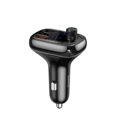 Автомобільний FM-трансмітер Baseus T typed S-13 Bluetooth MP3 car charger чорний (CCMT000101) 28733 фото