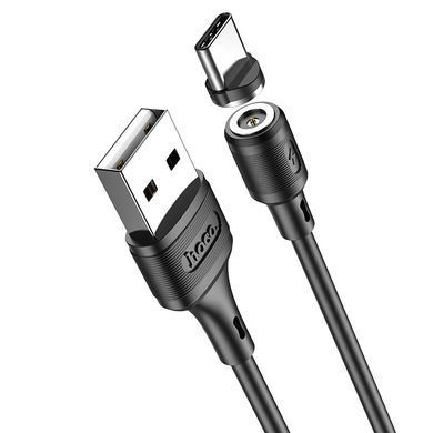 Кабель магнитный Hoco X52 Type-A - Type-C 100см (2.4A) черный 32657 фото