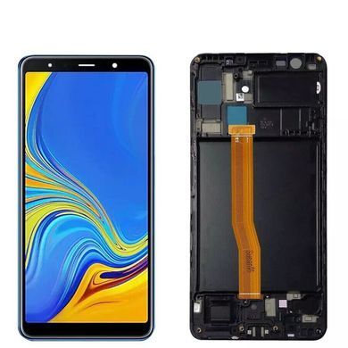 Дисплей для Samsung A750 Galaxy A7 2018 с рамкой черный OLED 02654 фото