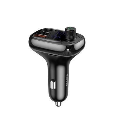 Автомобільний FM-трансмітер Baseus T typed S-13 Bluetooth MP3 car charger чорний (CCMT000101) 28733 фото