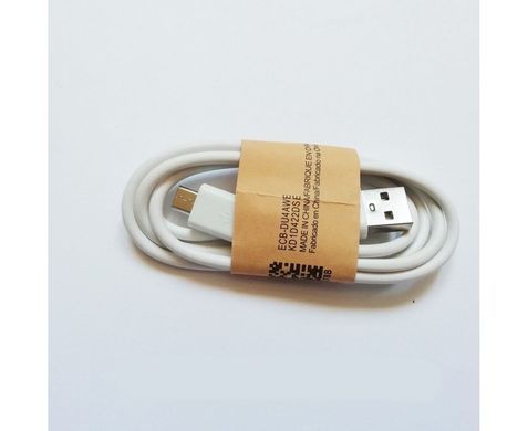 USB кабель для i9500 с удлинённым коннектором Micro 1A 1m белый 26582 фото