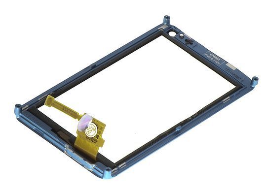 Сенсор (тачскрин) Nokia N8-00 и рамкой (голубой) черный 01668 фото