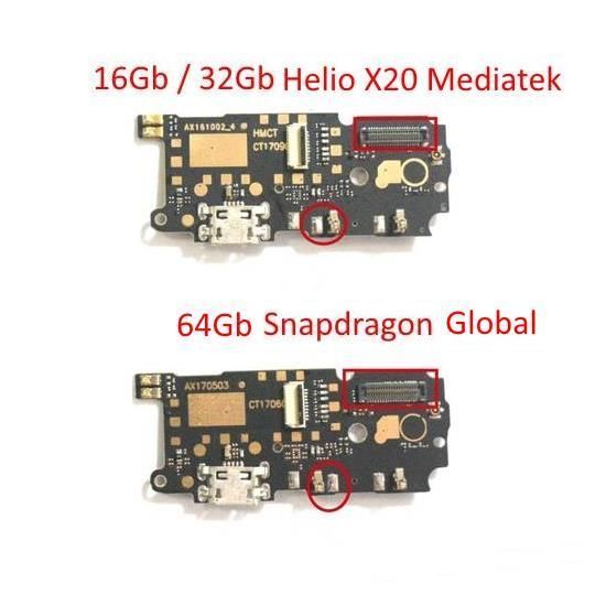 Нижняя плата для Xiaomi Redmi Note 4 Global (2017) Snapdragon 64Gb с разьемом зарядки и микрофоном, узкий, с микросхемой, Оригинал Китай 20024 фото