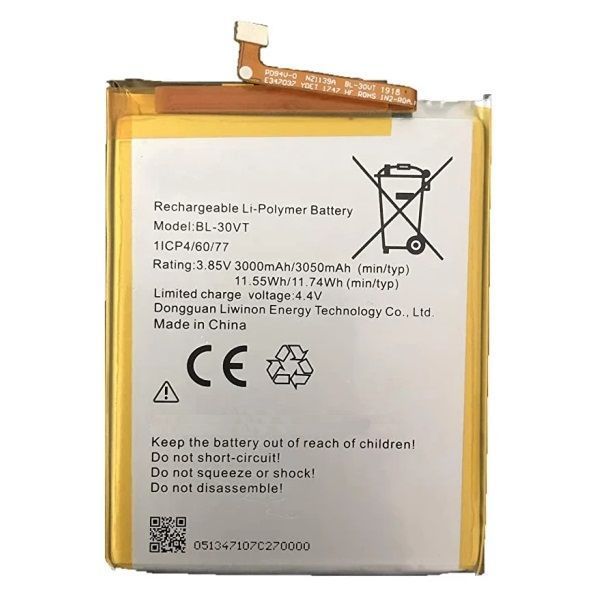 Аккумулятор для Tecno BL-30VT для Tecno Pop 1S Pro, Pop 2S Pro, Pop 2 Pro, Infinix Smart 2 Pro 3050 mAh 30617 фото