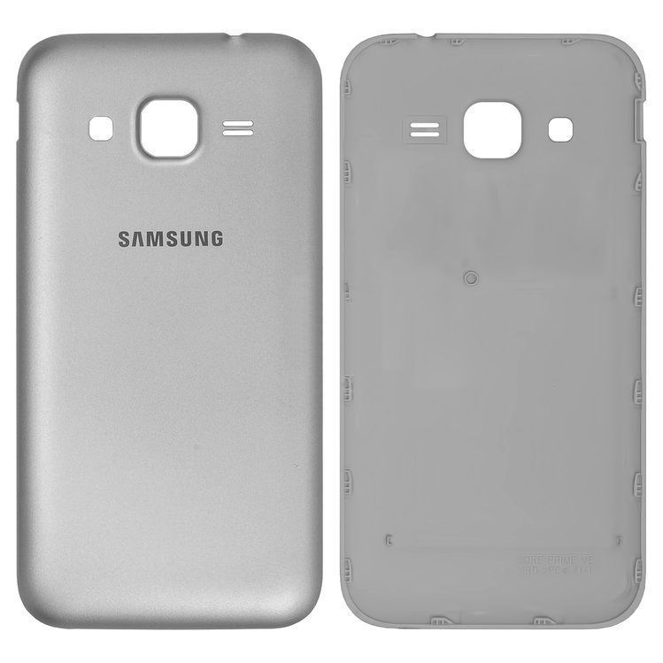 Задняя крышка для Samsung G360H Galaxy Core Prime, G361F серебристая 07674 фото