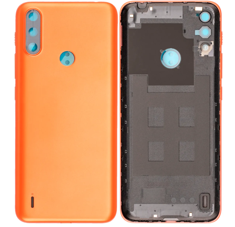 Задня кришка для Motorola XT2095 Moto E7 помаранчева 04459 фото