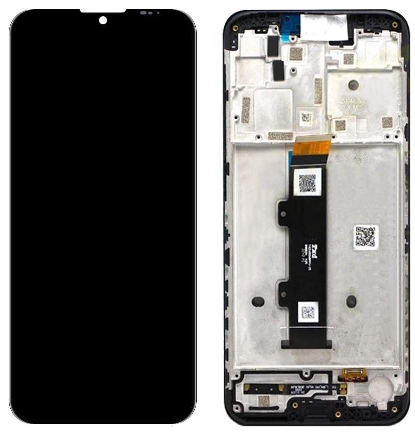 Дисплей для Motorola XT2127 Moto G10 с рамкой черный 26423 фото