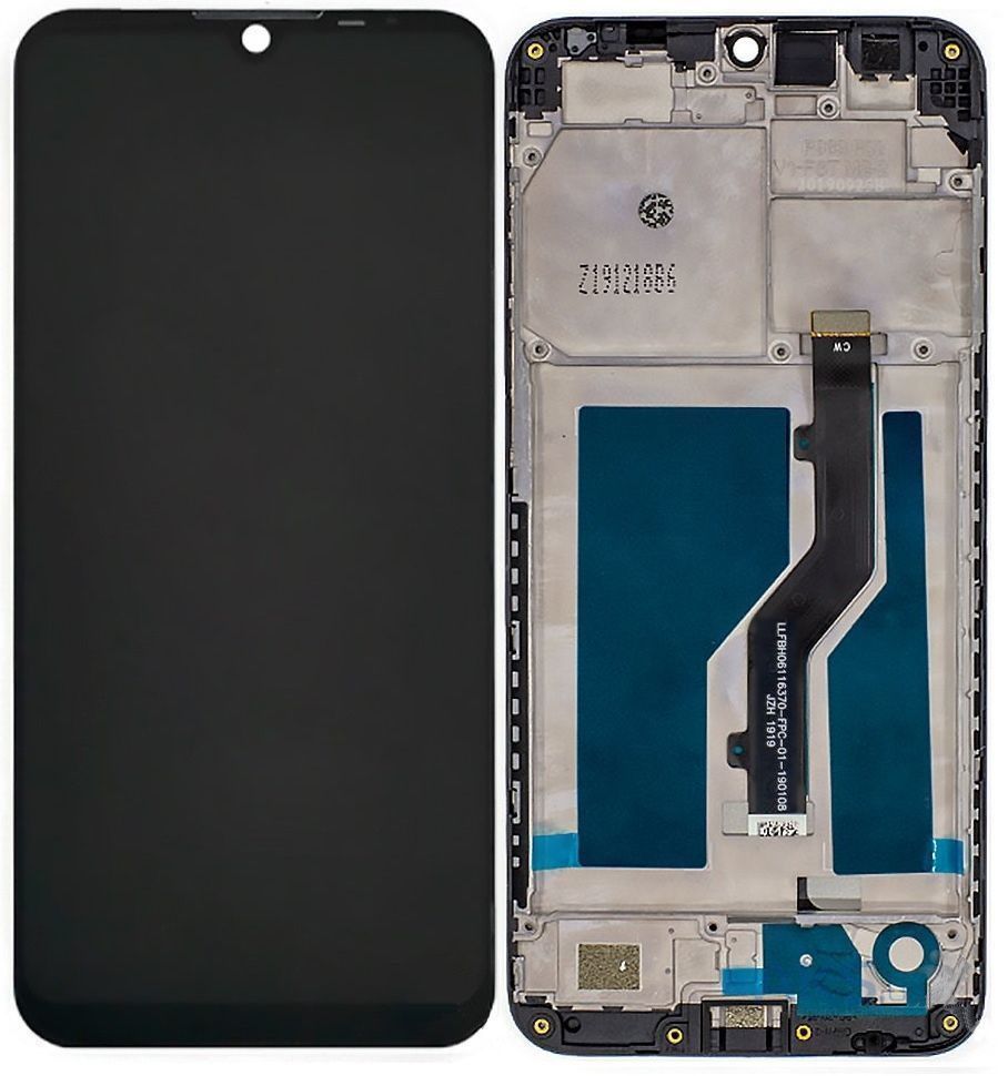 Дисплей для ZTE Blade A7 2019 (LLFBH06116370-FPC-01-190108) с рамкой черный 06801 фото