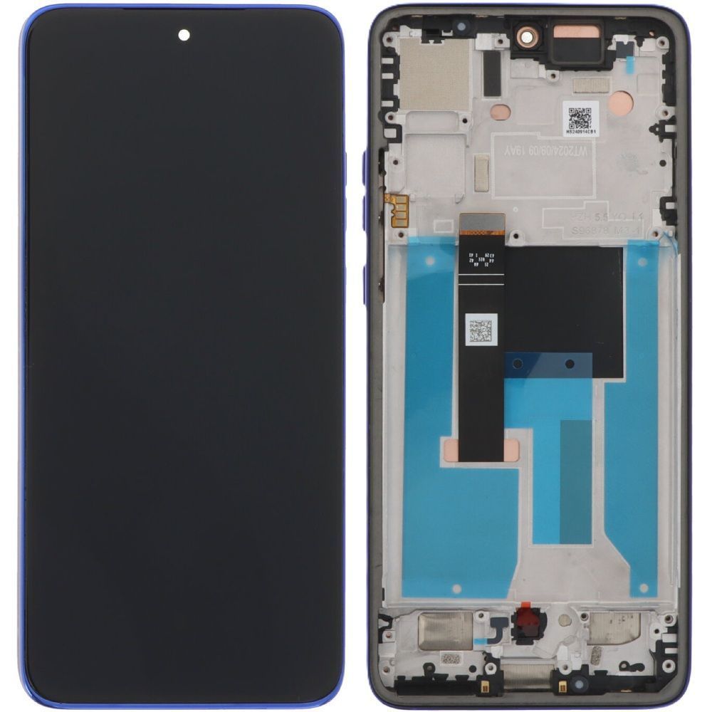 Дисплей для Motorola XT2409 Edge 50 Neo с рамкой синий P-OLED Хайкопия 32252 фото