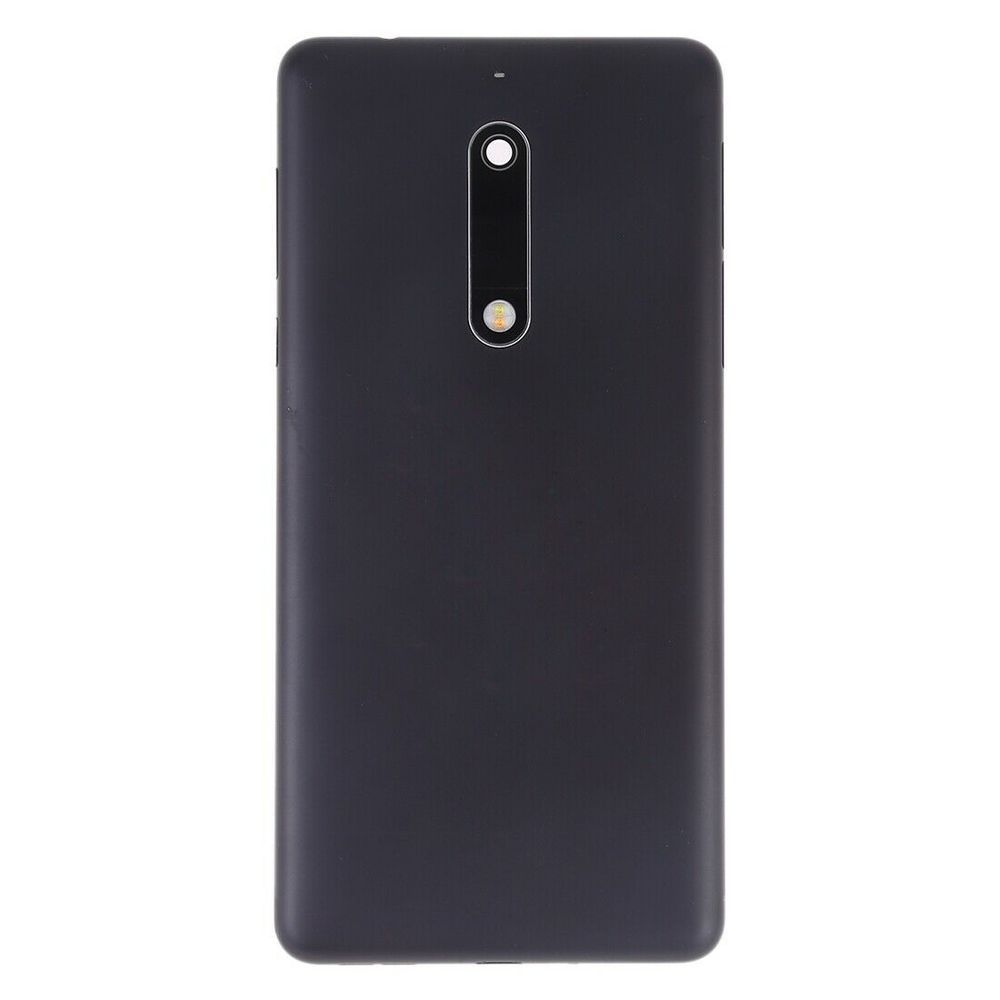 Задняя кришка для Nokia 5 Dual Sim TA-1053 черная, Matte Black со стеклом камеры 14597 фото