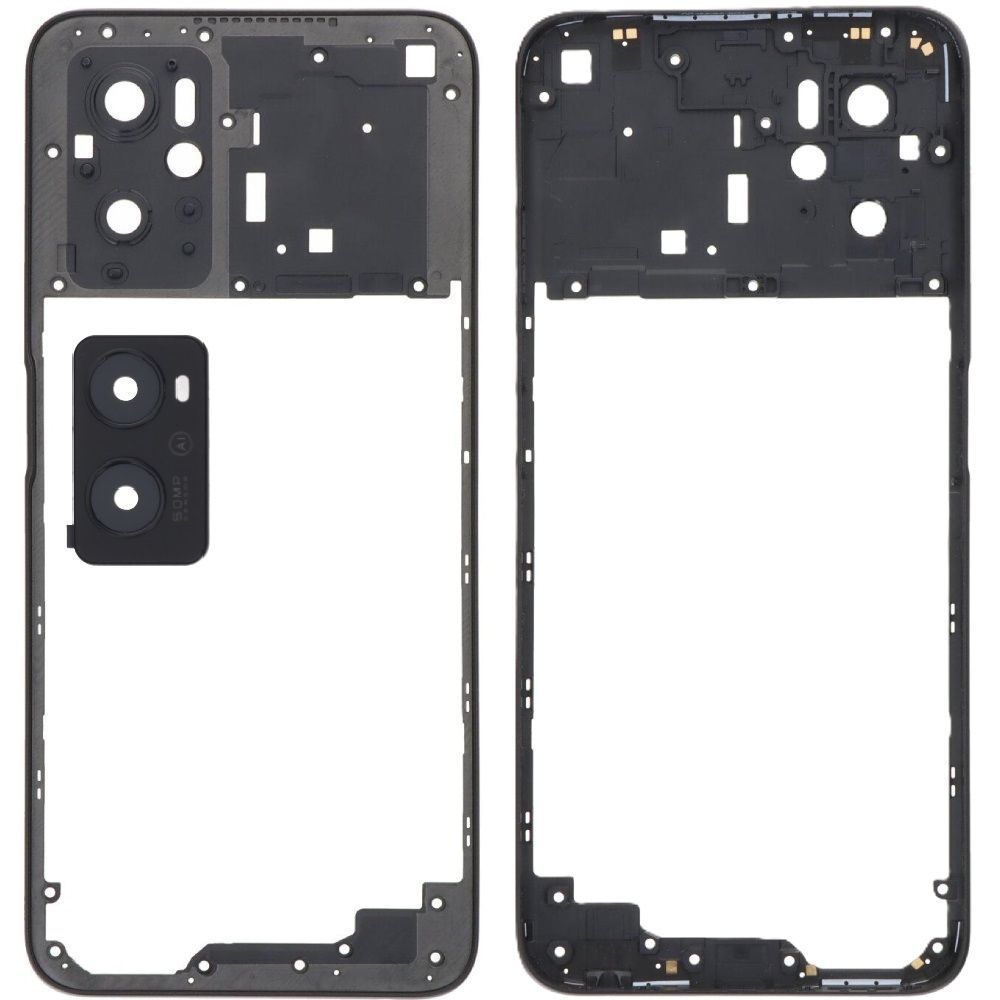 Рамка корпусу Oppo A96 4G CPH2333 черная, Starry Black со стеклом камеры 33813 фото