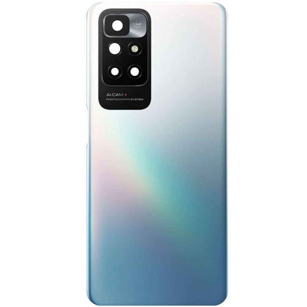Задняя крышка для Xiaomi Redmi 10, Redmi 10 2022, Redmi 10 Prime, Redmi 10 Prime 2022 голубая со стеклом камеры оригинал Китай 29662 фото