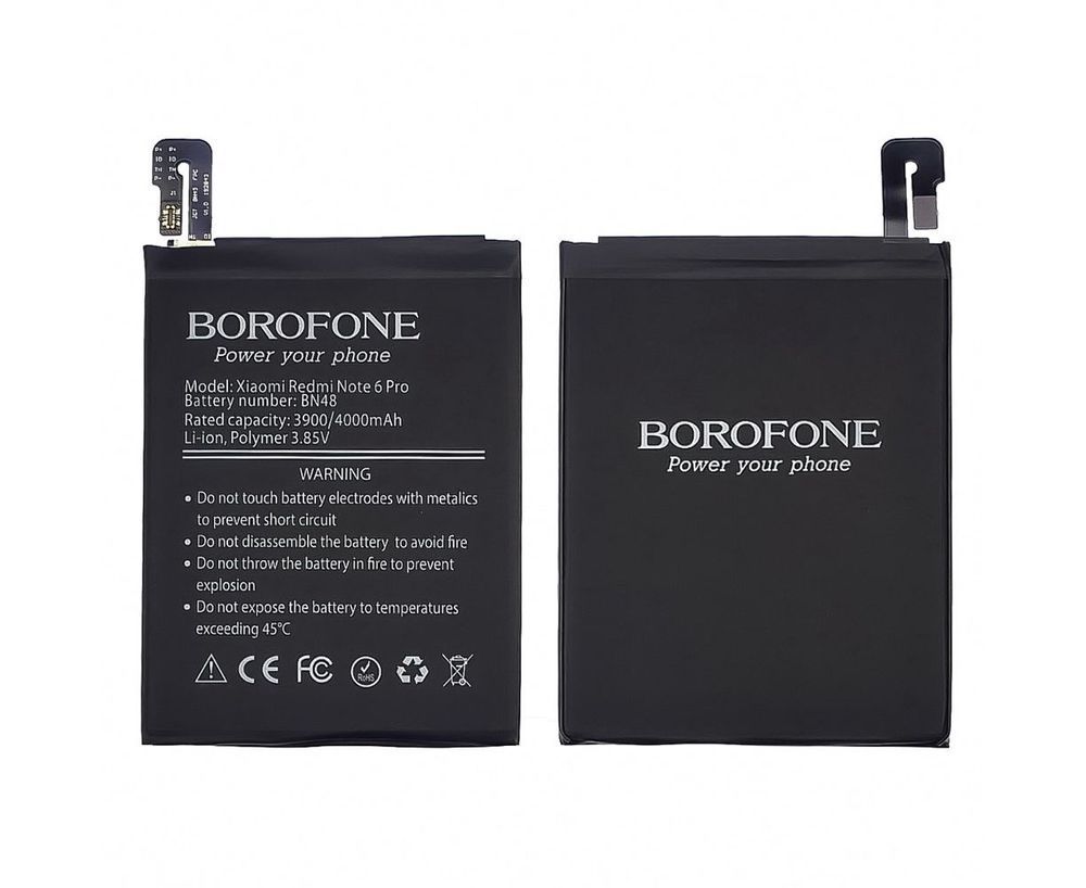 Аккумулятор BN48 Borofone для Xiaomi Redmi Note 6 Pro 3900mAh 25631 фото