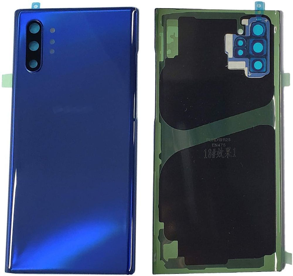 Задняя крышка для Samsung N975F Galaxy Note 10 Plus синяя со стеклом камеры 24396 фото