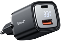 Сетевое зарядное устройство McDodo CH-1701 33W (USB + type-C) Led Display черный 27946 фото