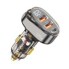 Автомобільний зарядний пристрій Essager 125w Transparrent Digital Display Car Charger brown (ECC2AC-FM12-Z) 28866 фото