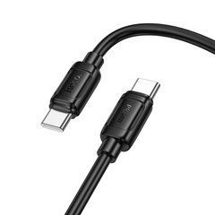 Кабель Hoco X115 Surpass fast charging Type-C to Type-C PD 60W 1м чорний 32659 фото