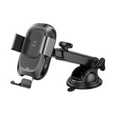 Автотримач з безпровідною зарядкою Baseus Smart Vehicle Bracket Wireless Charger (Adsorption) чорний (WXZN-B01) 20044 фото