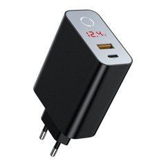 Сетевое зарядное устройство Baseus Speed PPS Smart Shutdown + LCD Type-C+USB 45W Black (CCFSEU907-01) 17993 фото