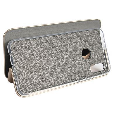 Чехол-книжка Premium Case под кожу Samsung M205 M20 (2019) золотой 13643 фото